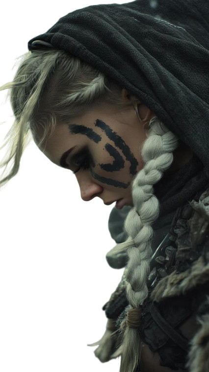 Sad Tribal Warrior Vinyl Car Decal Sticker – Waterproof & UV-Resistant 8"