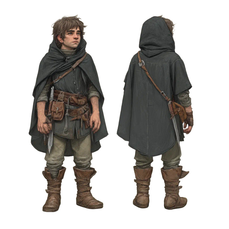 Halfling Rogue Sheet Vinyl Car Decal Sticker – Waterproof & UV-Resistant 8"