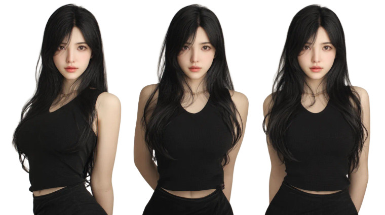 Realistic Female Portrait Vinyl Car Decal Sticker – Waterproof & UV-Resistant 8"