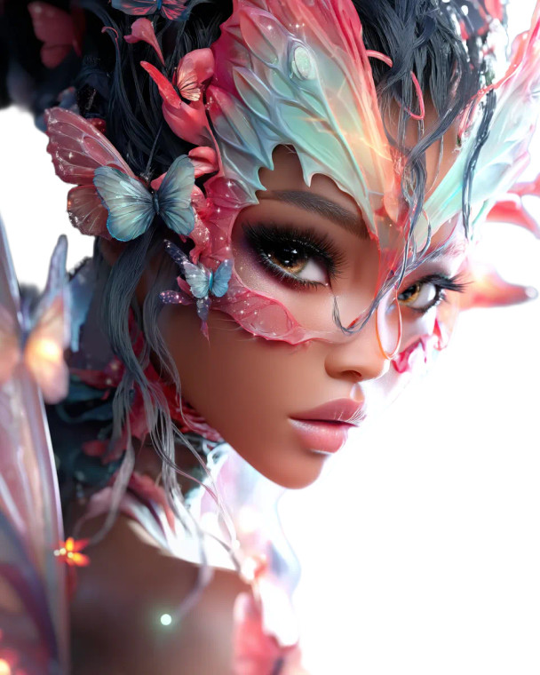 Fantasy Butterfly Creature Vinyl Car Decal Sticker – Waterproof & UV-Resistant 8"