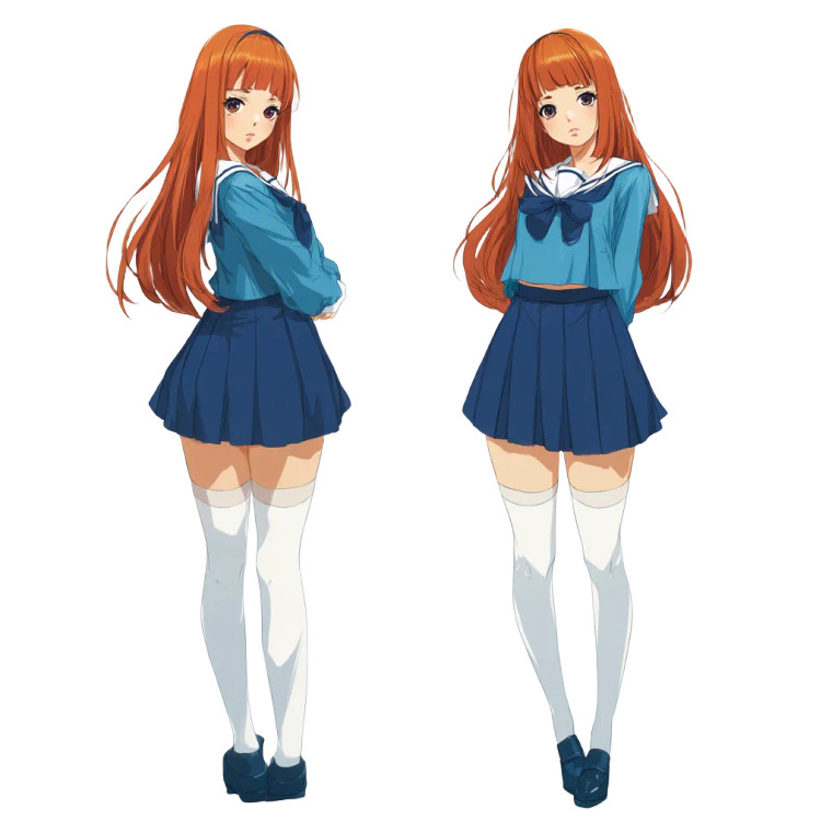 Anime Girl Sailor Vinyl Car Decal Sticker – Waterproof & UV-Resistant 8"