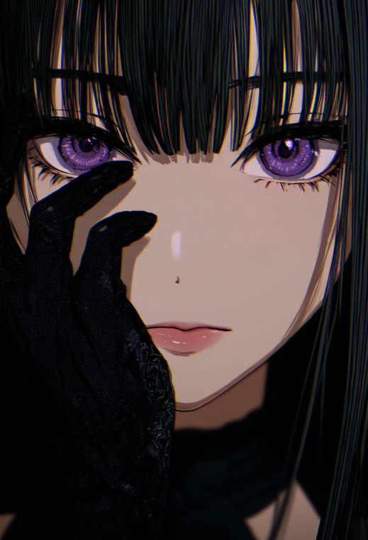 Gothic Anime Girl V23 Vinyl Car Decal Sticker – Waterproof & UV-Resistant 8"