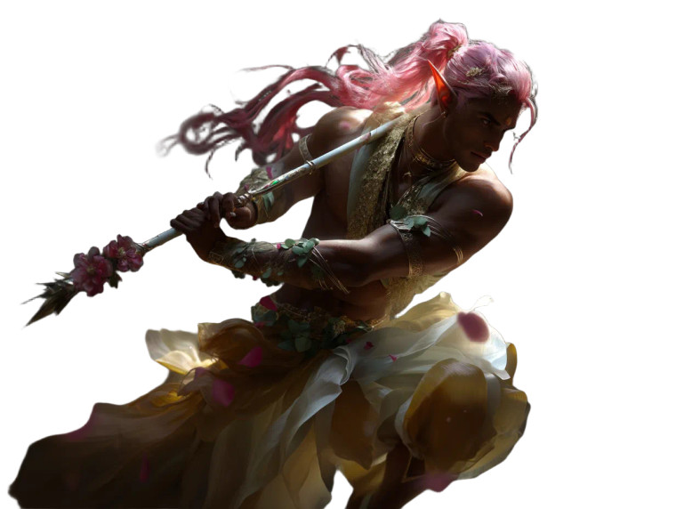 Pink-Haired Elf Mage Vinyl Car Decal Sticker – Waterproof & UV-Resistant 8"