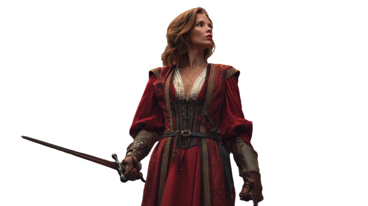 Medieval Warrior Woman V2 Vinyl Car Decal Sticker – Waterproof & UV-Resistant 8"