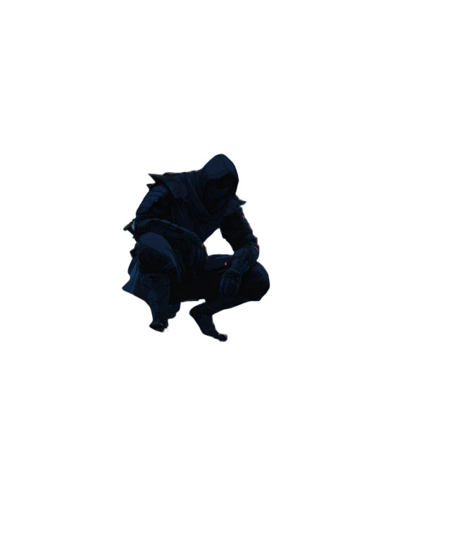 Stealthy Moonlit Ninja Vinyl Car Decal Sticker – Waterproof & UV-Resistant 8"