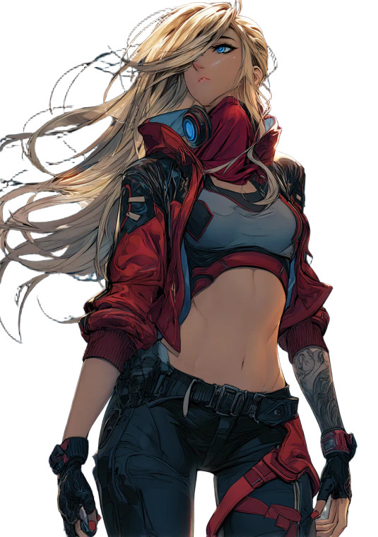 Cyberpunk Anime Girl V26 Vinyl Car Decal Sticker – Waterproof & UV-Resistant 8"