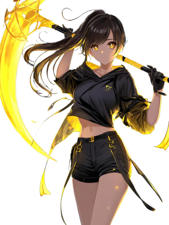 Anime Scythe Warrior Vinyl Car Decal Sticker – Waterproof & UV-Resistant 8"
