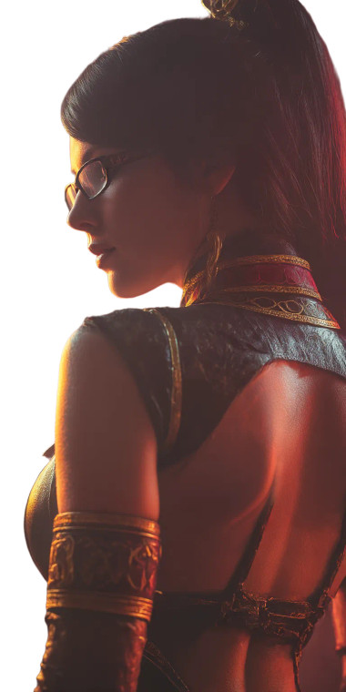 Bayonetta Cosplay Portrait Vinyl Car Decal Sticker – Waterproof & UV-Resistant 8"