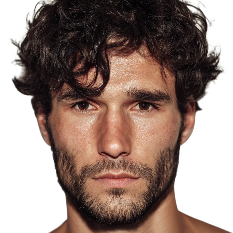 Mediterranean Supermodel Portrait Vinyl Car Decal Sticker – Waterproof & UV-Resistant 8"