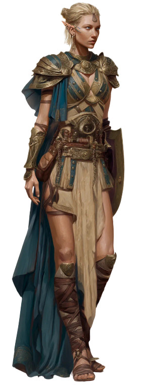 Elven Desert Warrior Vinyl Car Decal Sticker – Waterproof & UV-Resistant 8"