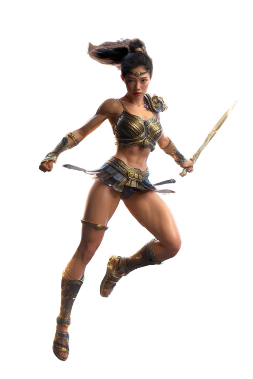 Chinese Goddess Warrior Vinyl Car Decal Sticker – Waterproof & UV-Resistant 8"