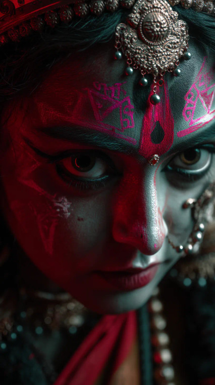 Durga Tantric Art Vinyl Car Decal Sticker – Waterproof & UV-Resistant 8"