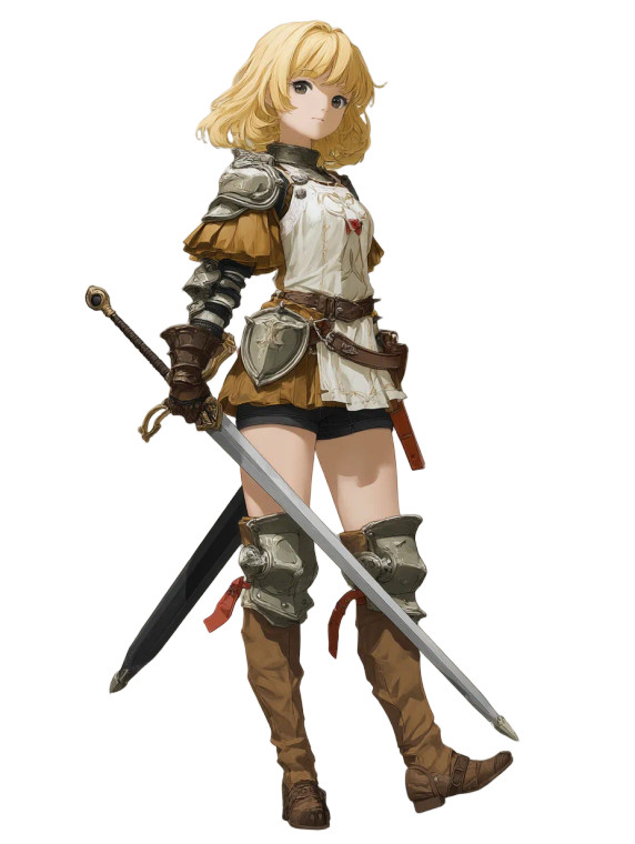 Blonde Knight Anime Vinyl Car Decal Sticker – Waterproof & UV-Resistant 8"