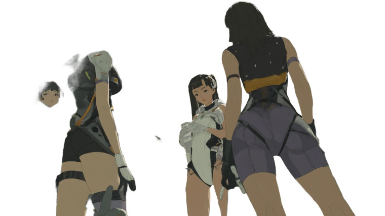 Girls In Plugsuit Vinyl Car Decal Sticker – Waterproof & UV-Resistant 8"