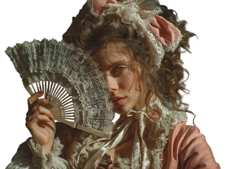 Rococo Portrait Woman Vinyl Car Decal Sticker – Waterproof & UV-Resistant 8"