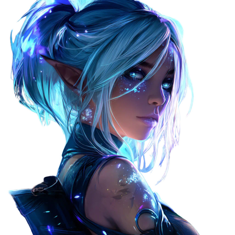 Astral Elf Archer Vinyl Car Decal Sticker – Waterproof & UV-Resistant 8"