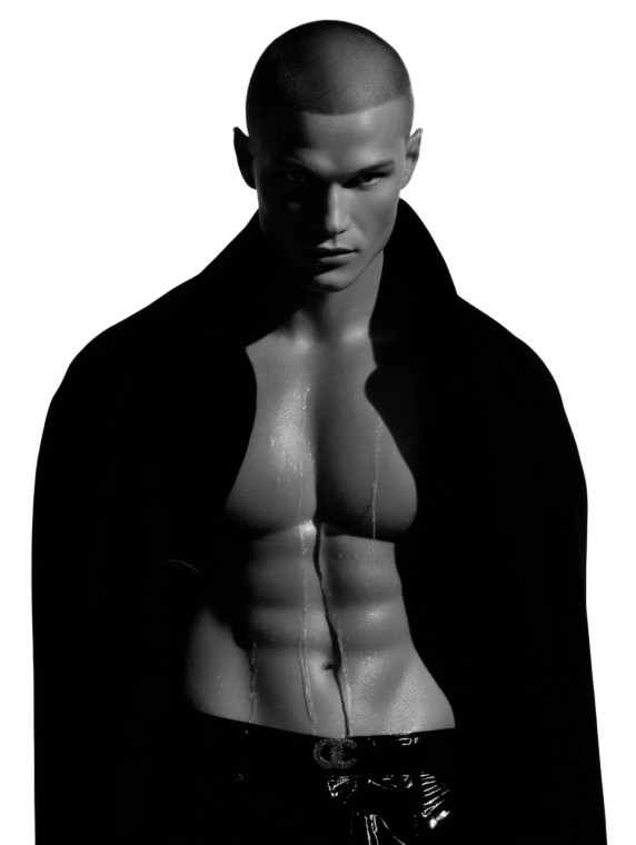 Striking Male Model Vinyl Car Decal Sticker – Waterproof & UV-Resistant 8"