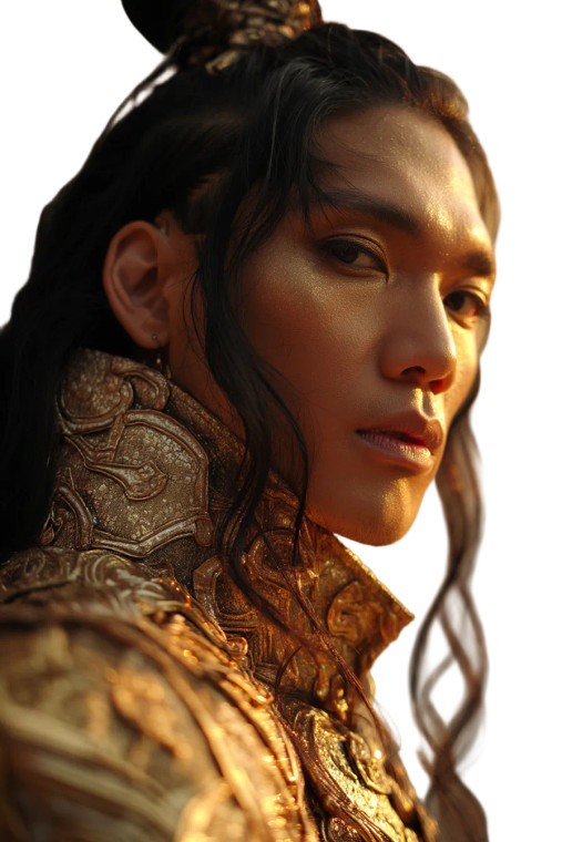 Futuristic Royalty Portrait Vinyl Car Decal Sticker – Waterproof & UV-Resistant 8"