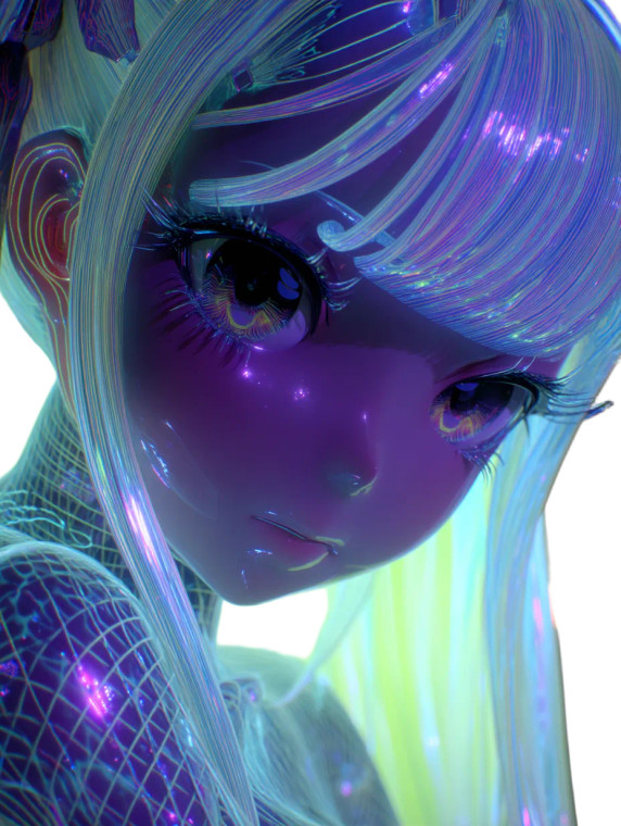 Cute Slime Monster Girl Vinyl Car Decal Sticker – Waterproof & UV-Resistant 8"