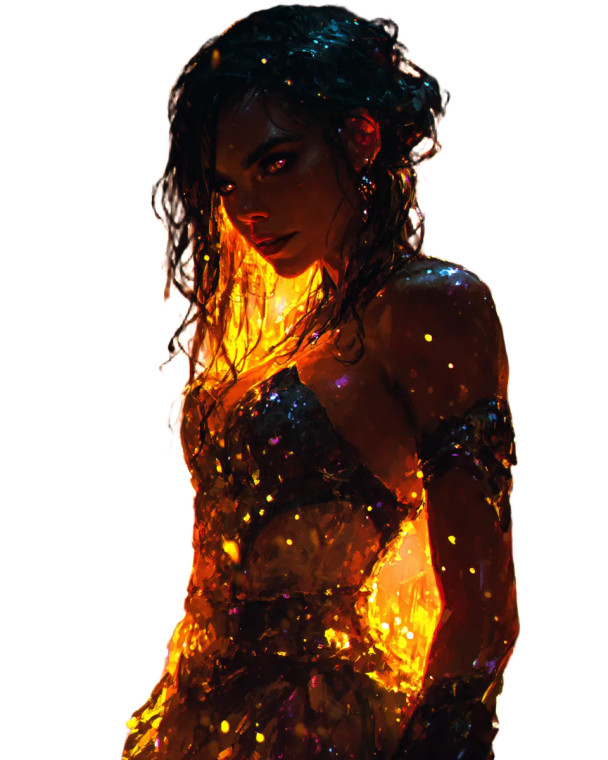 Fiery Phoenix Woman Vinyl Car Decal Sticker – Waterproof & UV-Resistant 8"