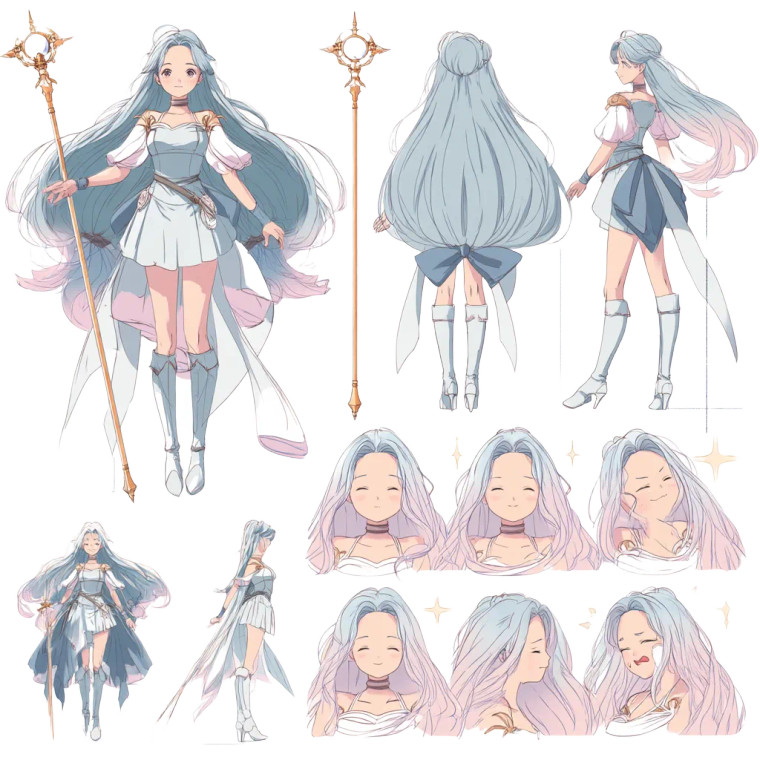 Magical Girl Design Vinyl Car Decal Sticker – Waterproof & UV-Resistant 8"