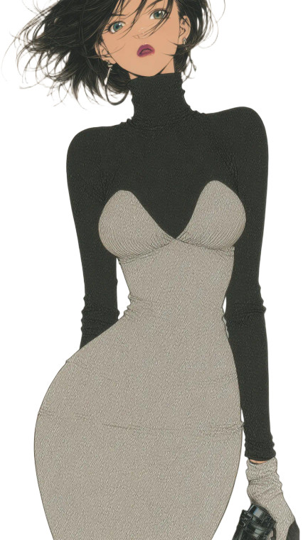 Miki Portrait V2 Vinyl Car Decal Sticker – Waterproof & UV-Resistant 8"