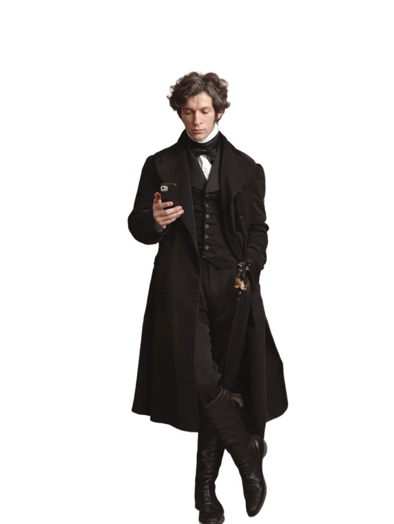 Pushkin With Iphone Vinyl Car Decal Sticker – Waterproof & UV-Resistant 8"