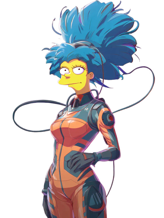 Anime Marge Simpson Vinyl Car Decal Sticker – Waterproof & UV-Resistant 8"