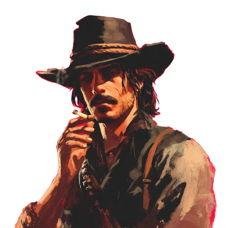 Young Bushranger Lighting Cigarette Vinyl Car Decal Sticker – Waterproof & UV-Resistant 8"