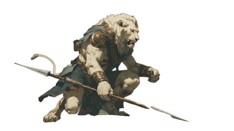 Leonin Barbarian Warrior Vinyl Car Decal Sticker – Waterproof & UV-Resistant 8"