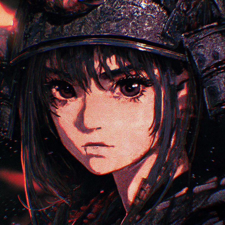 Cyberpunk Samurai Girl V4 Vinyl Car Decal Sticker – Waterproof & UV-Resistant 8"