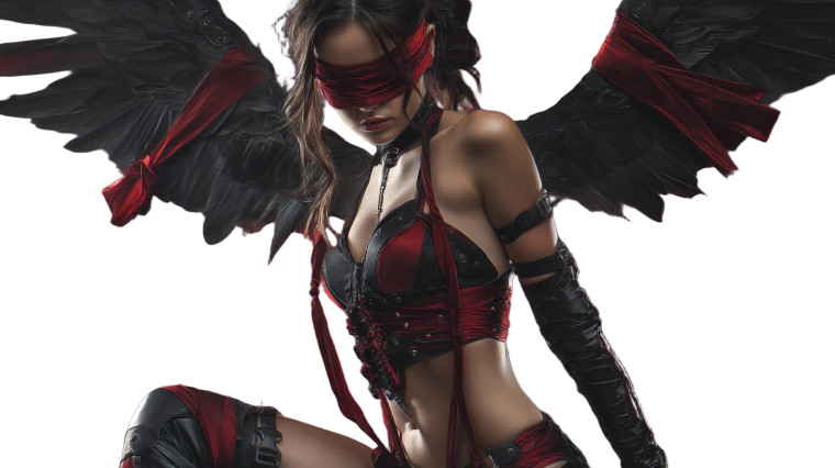 Cyberpunk Bound Angel V2 Vinyl Car Decal Sticker – Waterproof & UV-Resistant 8"