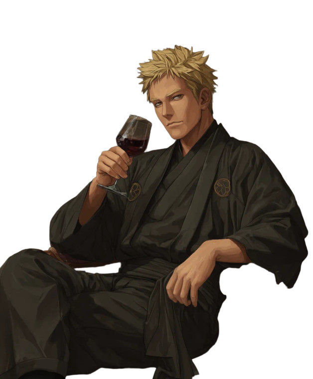 Blond Kimono Drinker Vinyl Car Decal Sticker – Waterproof & UV-Resistant 8"
