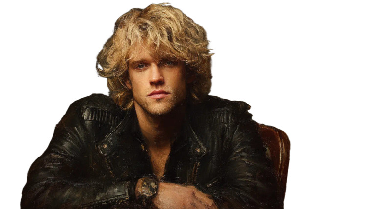 Blond Man Portrait Vinyl Car Decal Sticker – Waterproof & UV-Resistant 8"