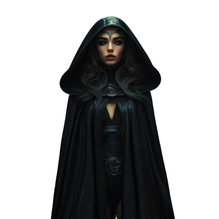 Eerie Sorceress Vinyl Car Decal Sticker – Waterproof & UV-Resistant 8"