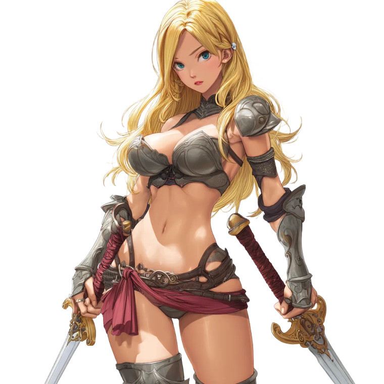 Anime Female Swordsman Vinyl Car Decal Sticker – Waterproof & UV-Resistant 8"
