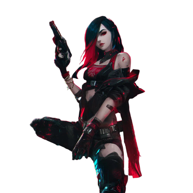 Cyberpunk Streamer V2 Vinyl Car Decal Sticker – Waterproof & UV-Resistant 8"