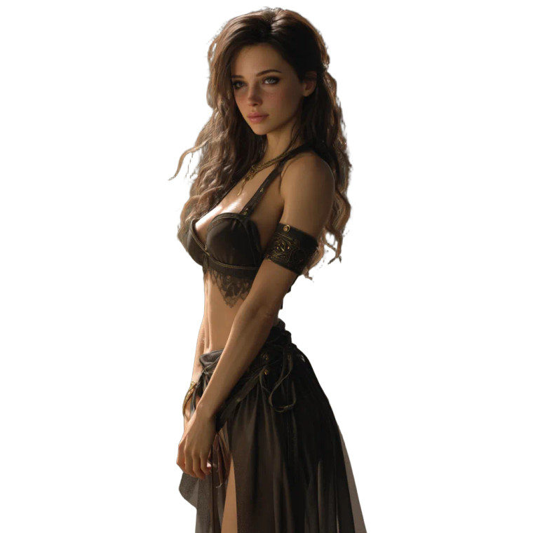 Fantasy Young Woman Vinyl Car Decal Sticker – Waterproof & UV-Resistant 8"