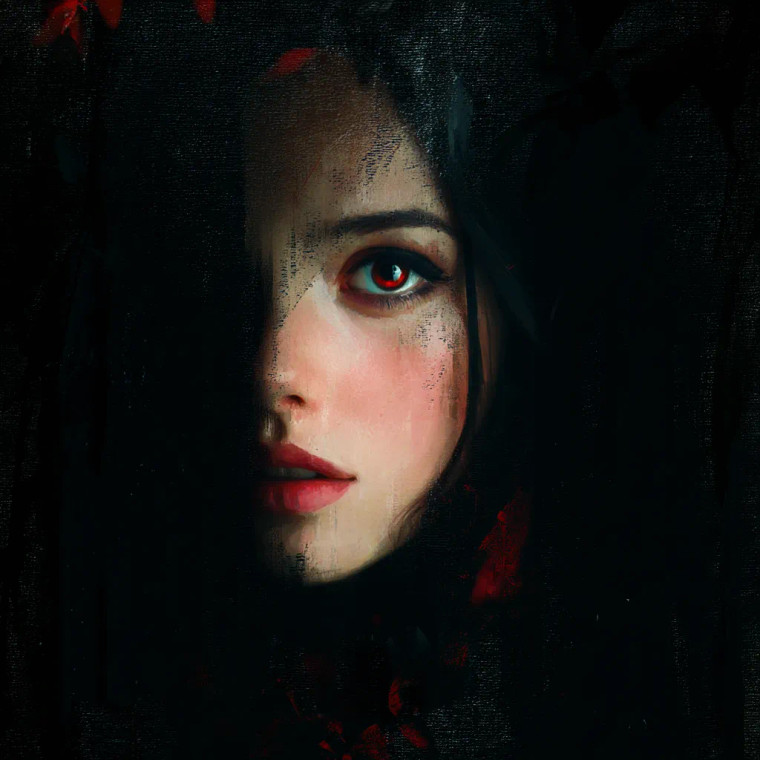 Mystical Portrait Vinyl Car Decal Sticker – Waterproof & UV-Resistant 8"