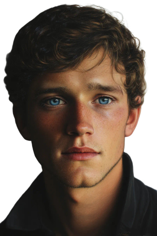 Handsome Young Man V7 Vinyl Car Decal Sticker – Waterproof & UV-Resistant 8"