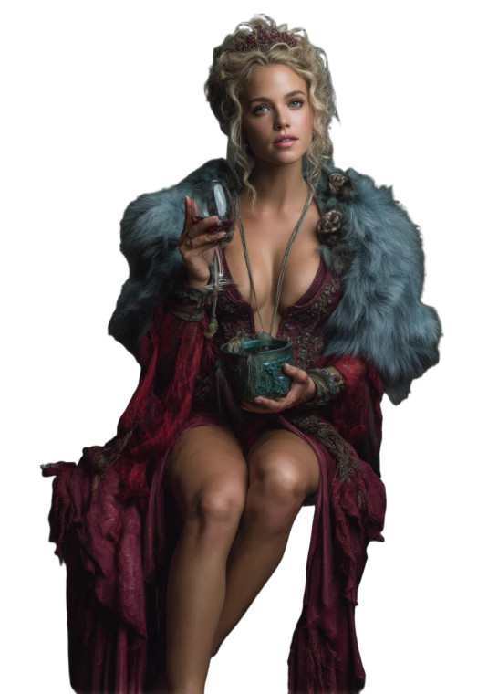 Fantasy Woman Scene Vinyl Car Decal Sticker – Waterproof & UV-Resistant 8"