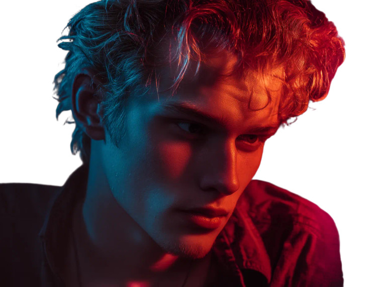 Cinematic Male Portrait V2 Vinyl Car Decal Sticker – Waterproof & UV-Resistant 8"