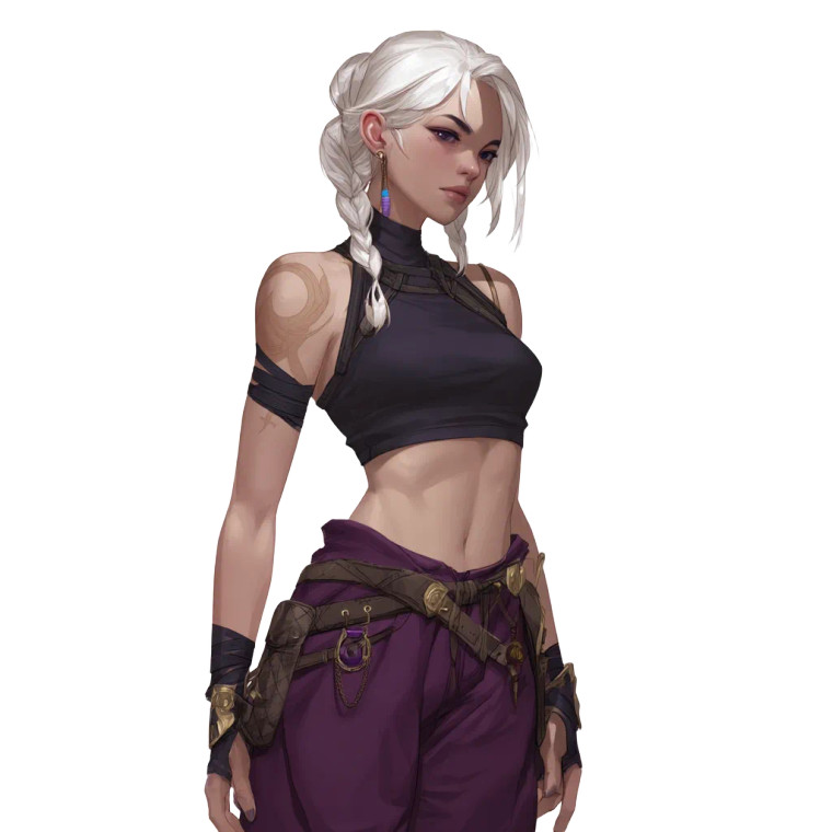 Kalashtar Female Portrait Vinyl Car Decal Sticker – Waterproof & UV-Resistant 8"