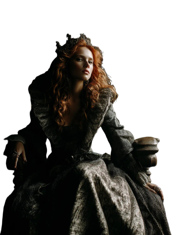 Red Hair Queen Vinyl Car Decal Sticker – Waterproof & UV-Resistant 8"