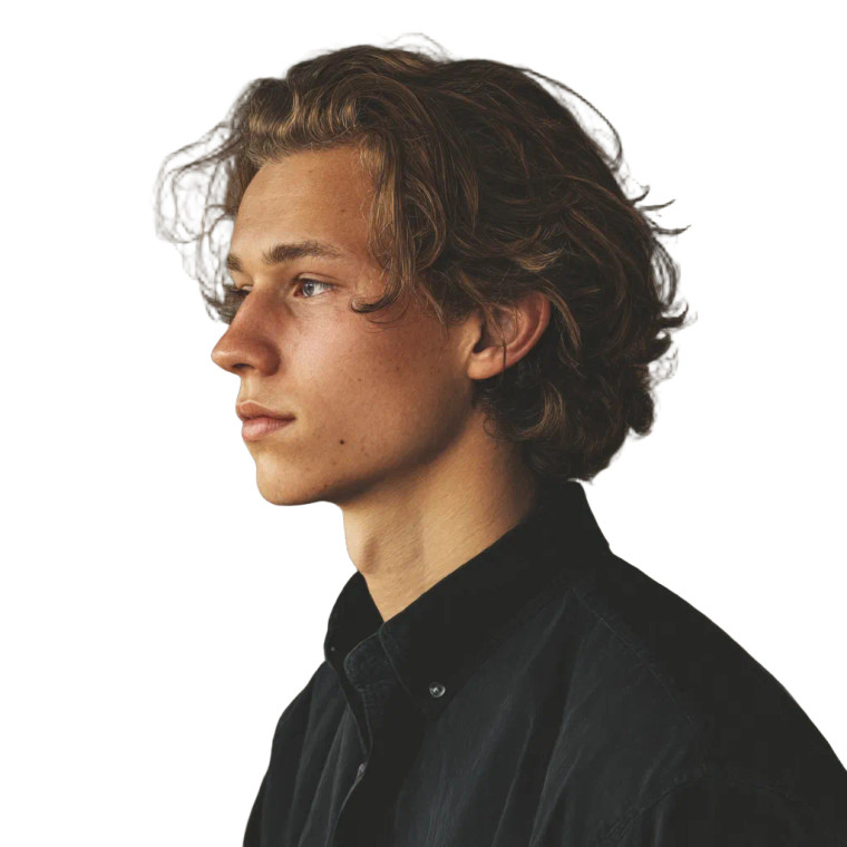 Latvian Male Portrait Vinyl Car Decal Sticker – Waterproof & UV-Resistant 8"