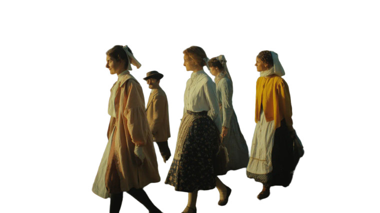 Victorian Lakeside Stroll Vinyl Car Decal Sticker – Waterproof & UV-Resistant 8"