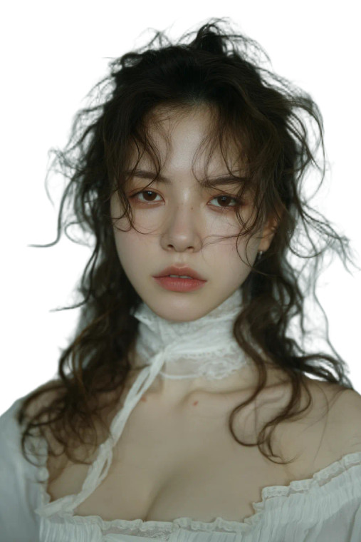 Cute Curly-Haired Beauty Vinyl Car Decal Sticker – Waterproof & UV-Resistant 8"