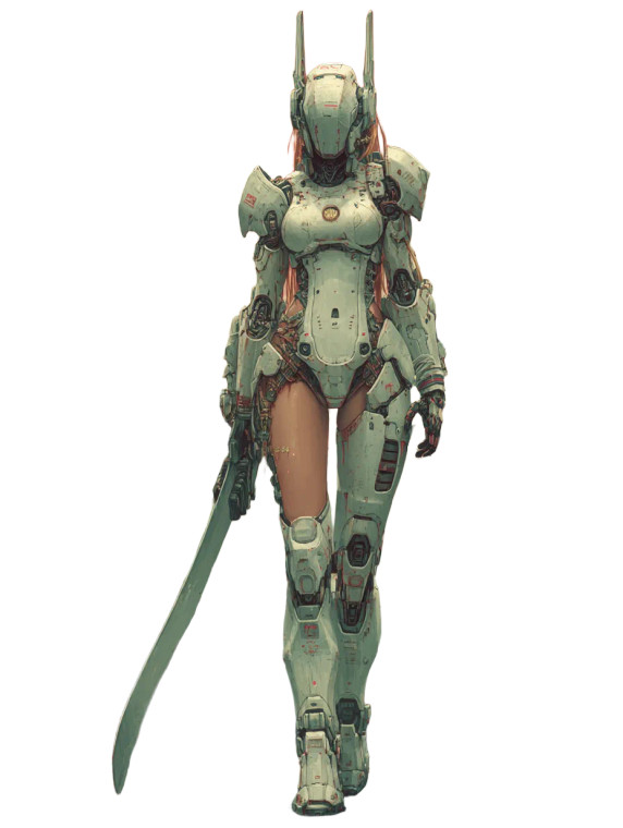 Mechanical Guardian Knight V2 Vinyl Car Decal Sticker – Waterproof & UV-Resistant 8"