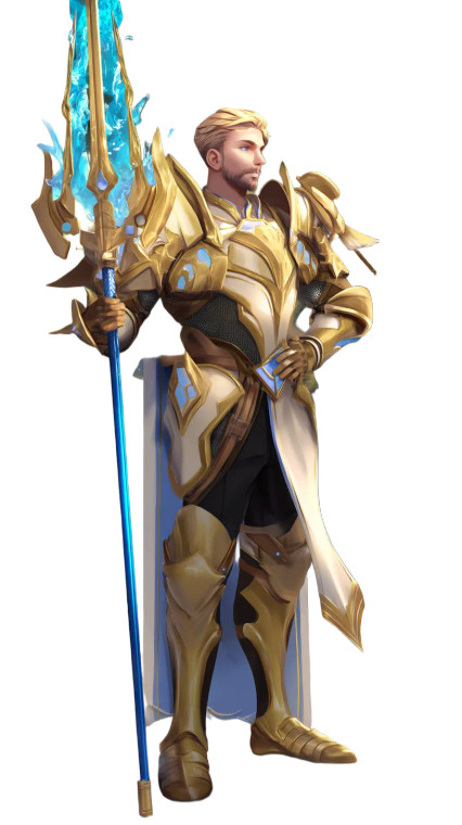 Golden Paladin Portrait V2 Vinyl Car Decal Sticker – Waterproof & UV-Resistant 8"