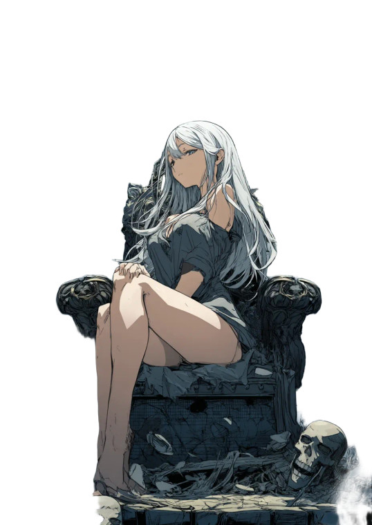 Anime Undead Queen Vinyl Car Decal Sticker – Waterproof & UV-Resistant 8"